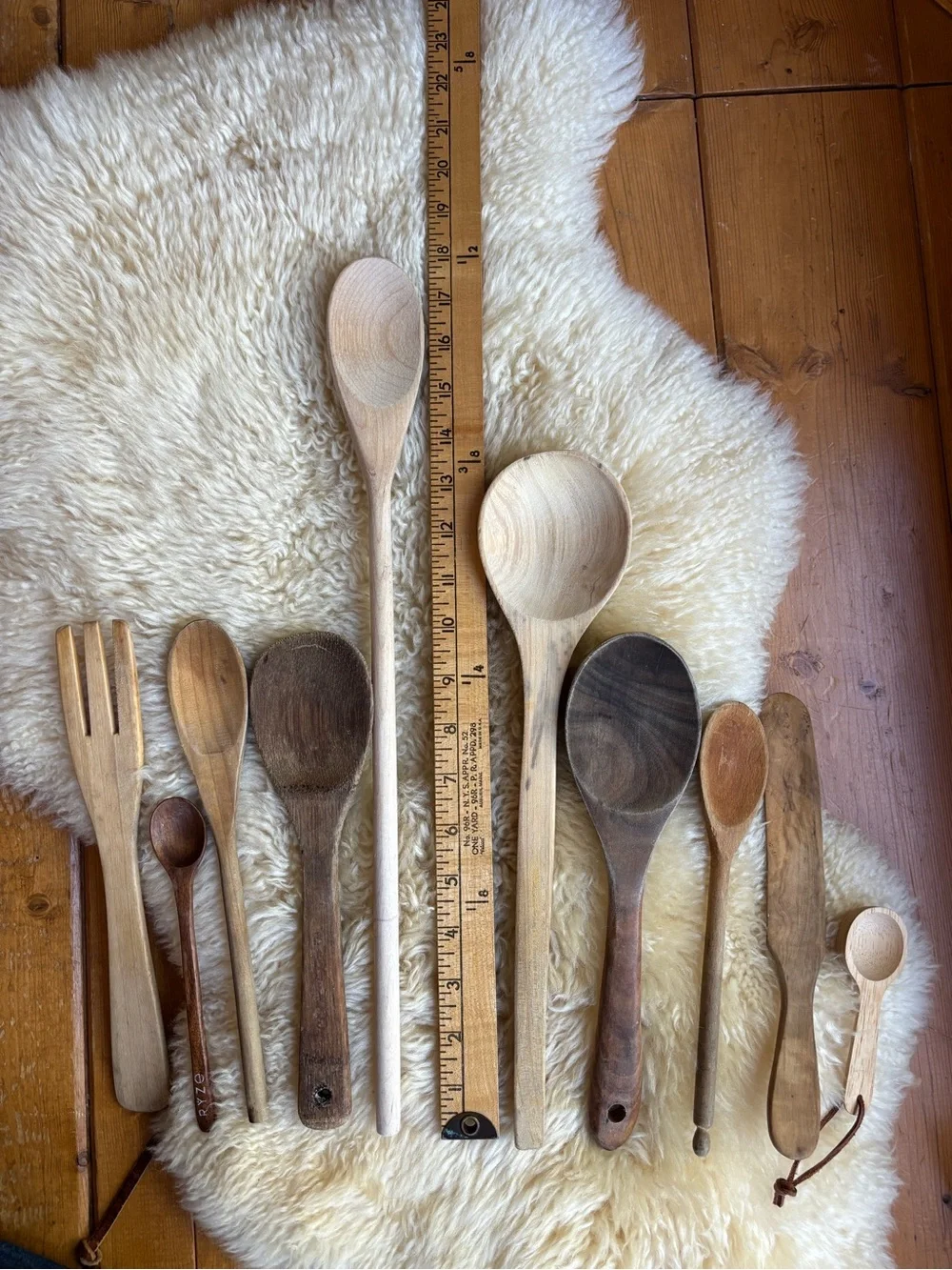 Vintage Rustic Wooden Spoons